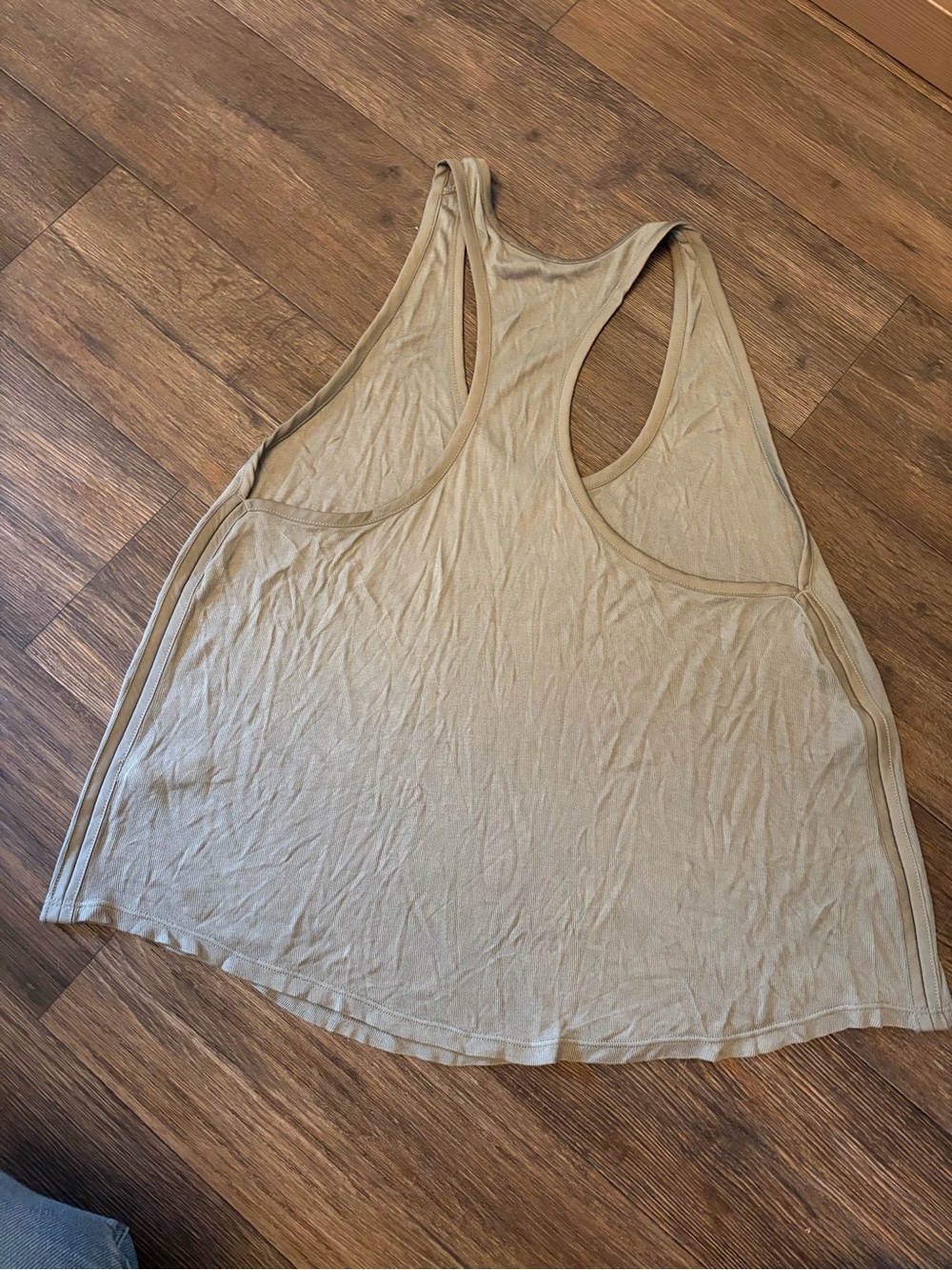 Free People Intimately Olive Green Ribbed Racerback Tank Top Size Large - Picture 8 of 8